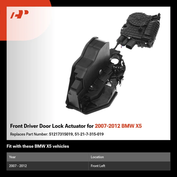 Front Driver Door Lock Actuator for 2007-2012 BMW X5
