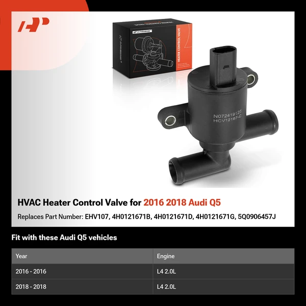 HVAC Heater Control Valve for 2016 2018 Audi Q5