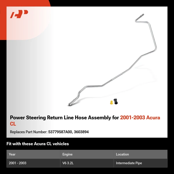 Power Steering Return Line Hose Assembly for 2001-2003 Acura CL