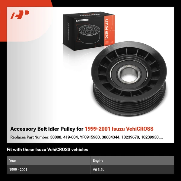 Accessory Belt Idler Pulley for 1999-2001 Isuzu VehiCROSS