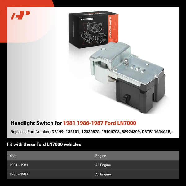 Headlight Switch for 1981 1986-1987 Ford LN7000
