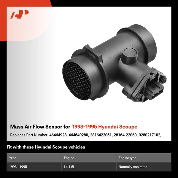 Mass Air Flow Sensor for 1993-1995 Hyundai Scoupe