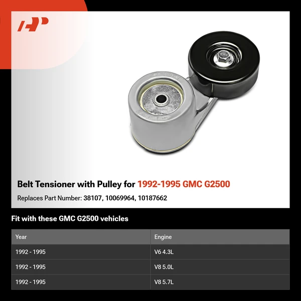 Belt Tensioner with Pulley for 1992-1995 GMC G2500