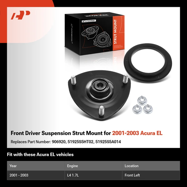Front Driver Suspension Strut Mount for 2001-2003 Acura EL