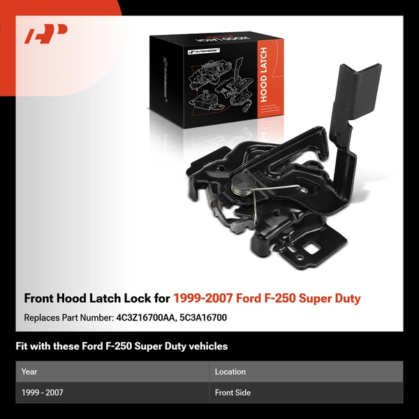 Front Hood Latch Lock for 1999-2007 Ford F-250 Super Duty