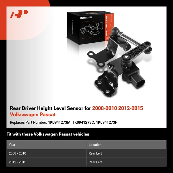 Rear Driver Height Level Sensor for 2008-2010 2012-2015 Volkswagen Passat