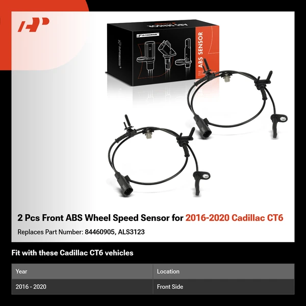 2 Pcs Front ABS Wheel Speed Sensor for 2016-2020 Cadillac CT6
