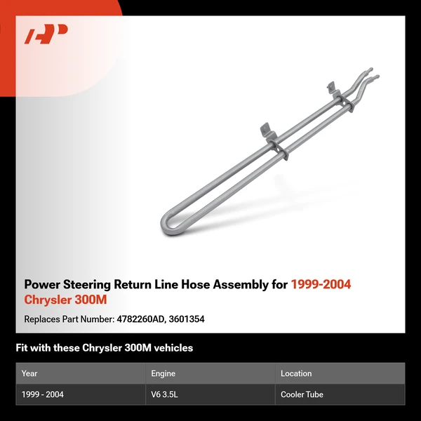 Power Steering Return Line Hose Assembly for 1999-2004 Chrysler 300M