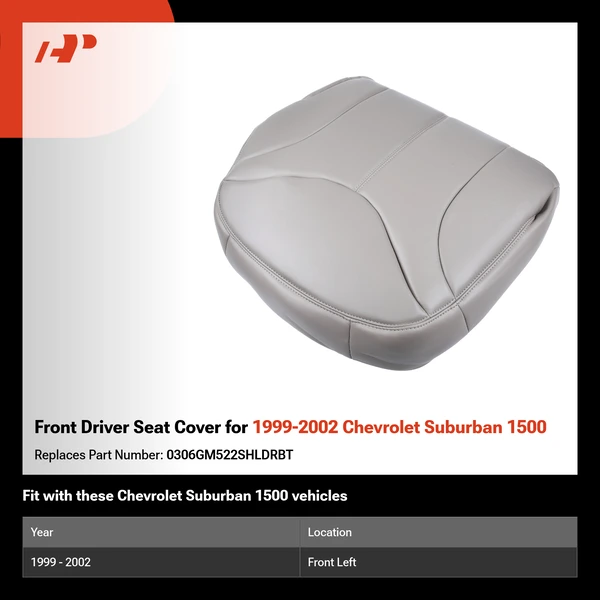 Front Driver Seat Cover for 1999-2002 Chevrolet Suburban 1500