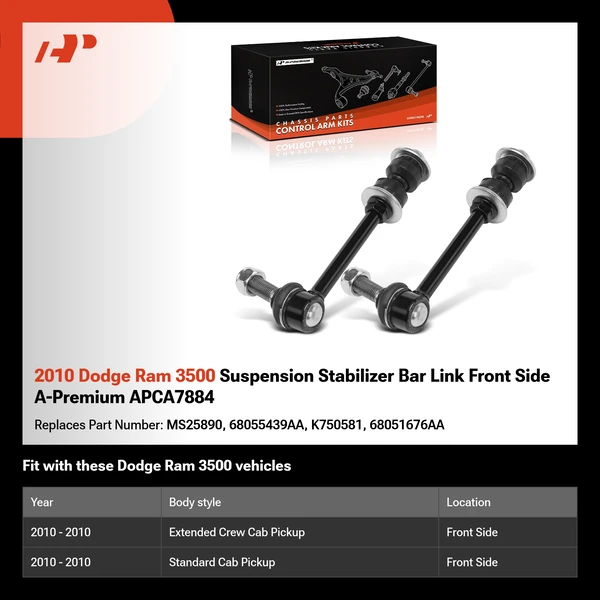 2010 Dodge Ram 3500 Suspension Stabilizer Bar Link Front Side A-Premium APCA7884