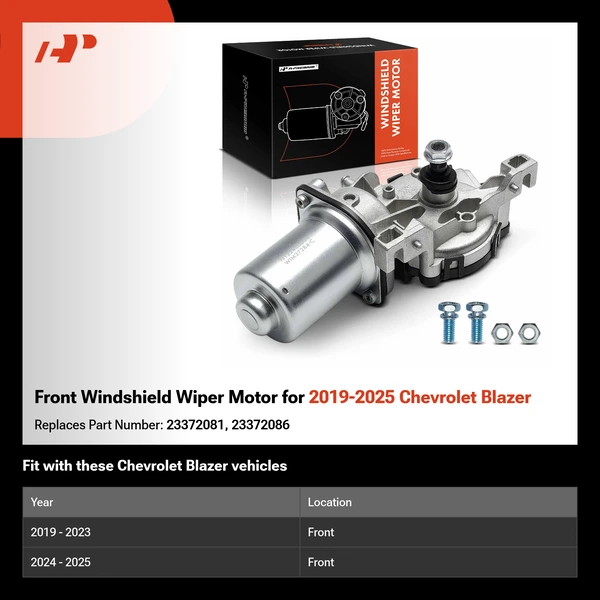 Front Windshield Wiper Motor for 2019-2025 Chevrolet Blazer