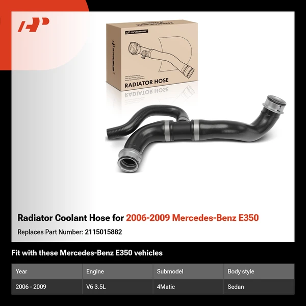 Radiator Coolant Hose for 2006-2009 Mercedes-Benz E350