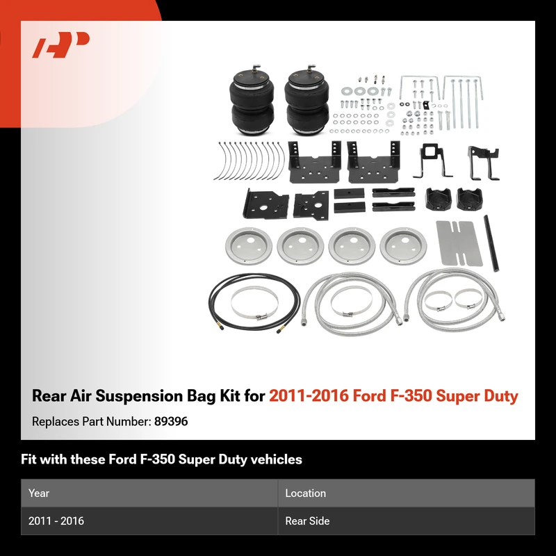 Rear Air Suspension Bag Kit for 2011-2016 Ford F-350 Super Duty