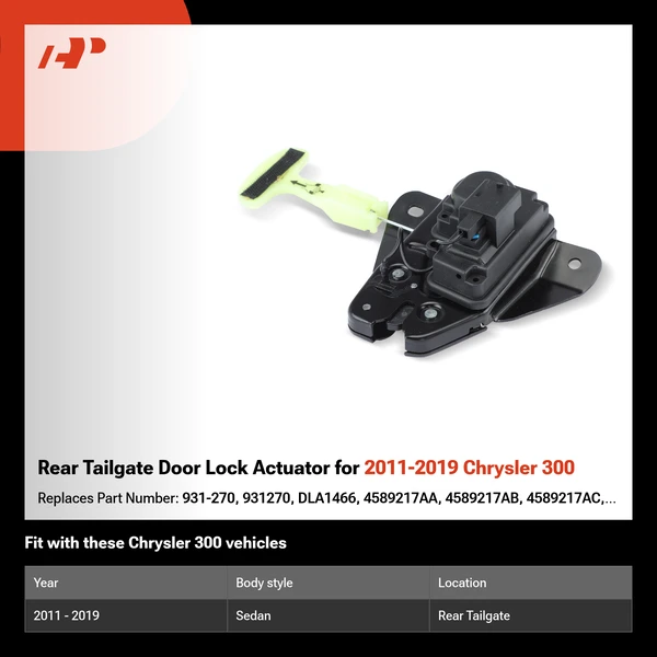 Rear Tailgate Door Lock Actuator for 2011-2019 Chrysler 300