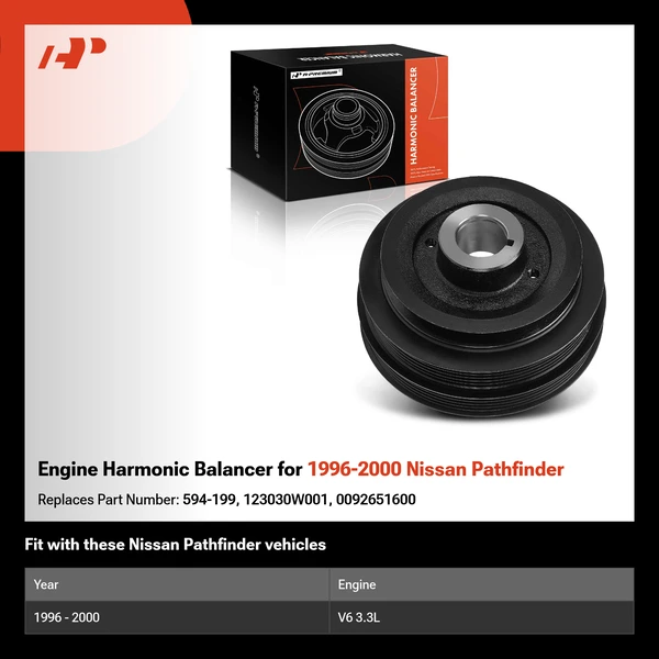 Engine Harmonic Balancer for 1996-2000 Nissan Pathfinder