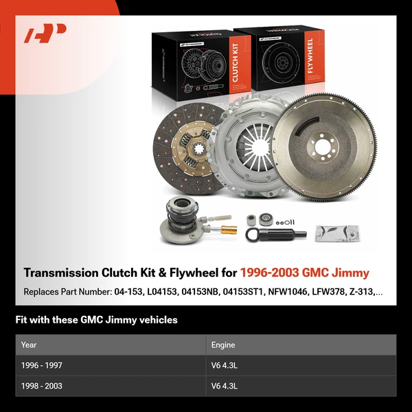 Transmission Clutch Kit & Flywheel for 1996-2003 GMC Jimmy