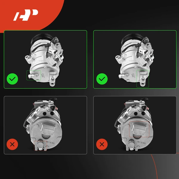 AC Compressor with Clutch with 6-Groove Pulley A-Premium APACC175