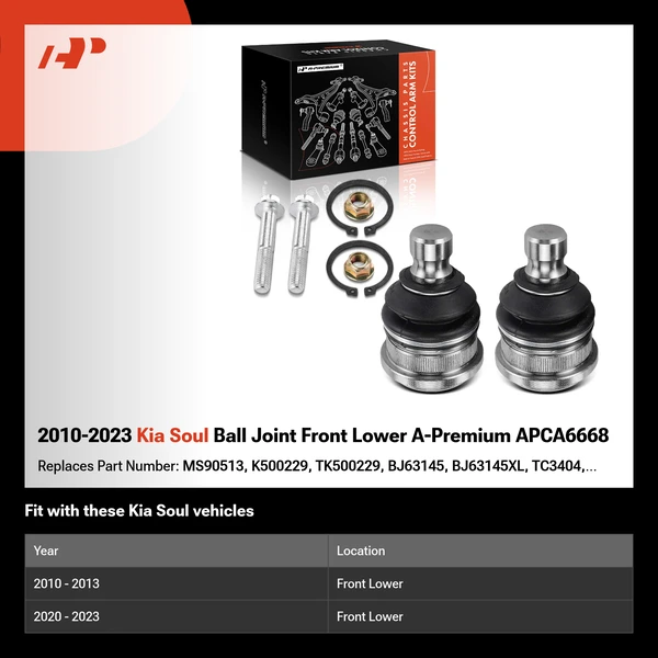 2010-2023 Kia Soul Ball Joint Front Lower A-Premium APCA6668