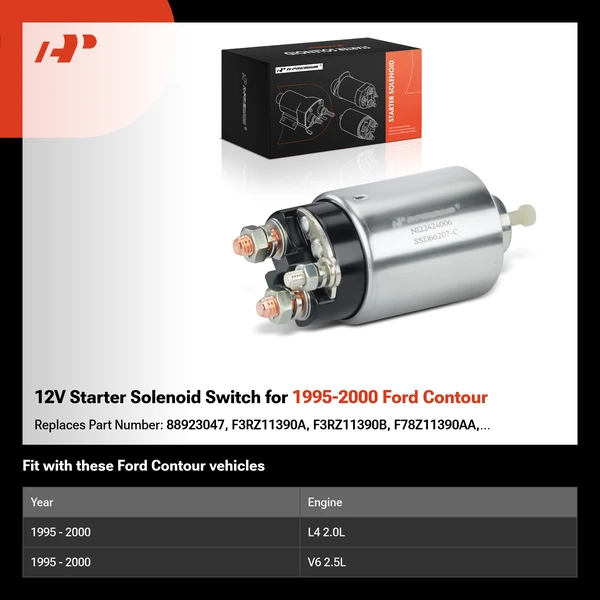 12V Starter Solenoid Switch for 1995-2000 Ford Contour