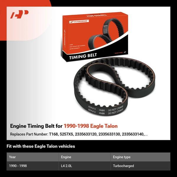 Engine Timing Belt for 1990-1998 Eagle Talon