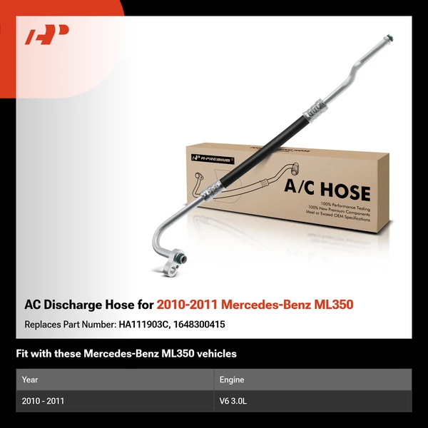 AC Discharge Hose for 2010-2011 Mercedes-Benz ML350