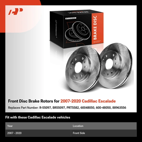 Front Disc Brake Rotors for 2007-2020 Cadillac Escalade