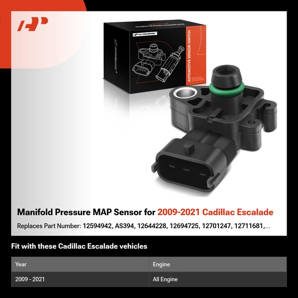 Manifold Pressure MAP Sensor for 2009-2021 Cadillac Escalade