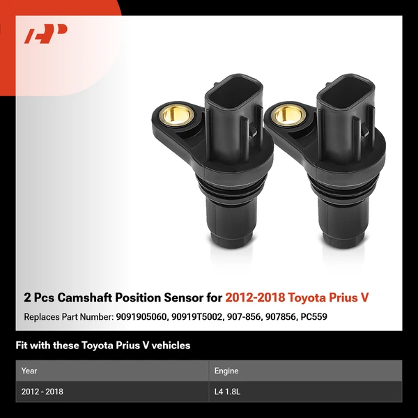 2 Pcs Camshaft Position Sensor for 2012-2018 Toyota Prius V