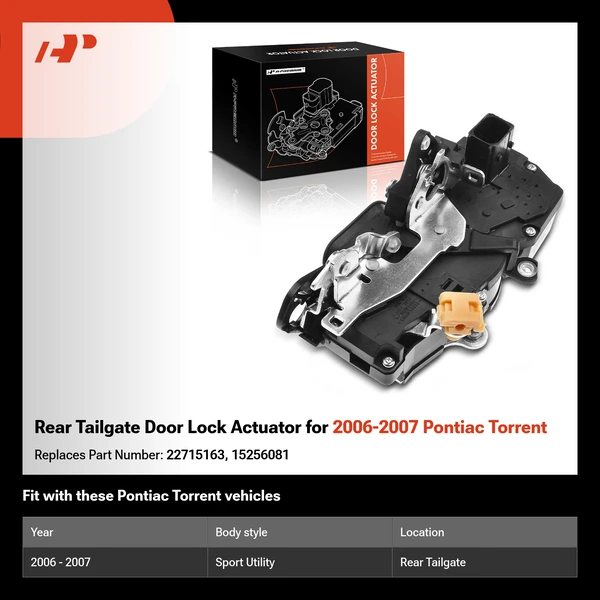Rear Tailgate Door Lock Actuator for 2006-2007 Pontiac Torrent