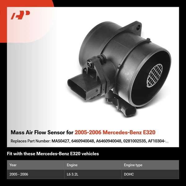 Mass Air Flow Sensor for 2005-2006 Mercedes-Benz E320