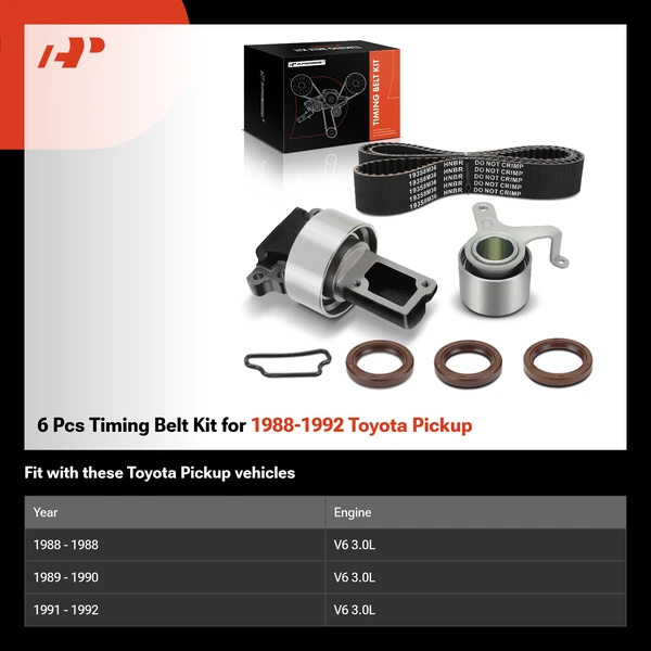 6 Pcs Timing Belt Kit for 1988-1992 Toyota Pickup