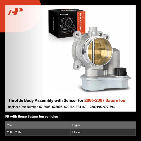 Throttle Body Assembly with Sensor for 2006-2007 Saturn Ion