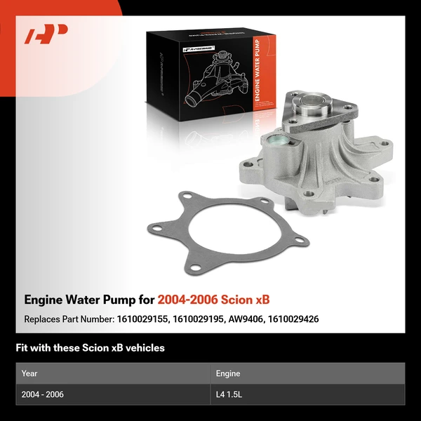 Engine Water Pump for 2004-2006 Scion xB