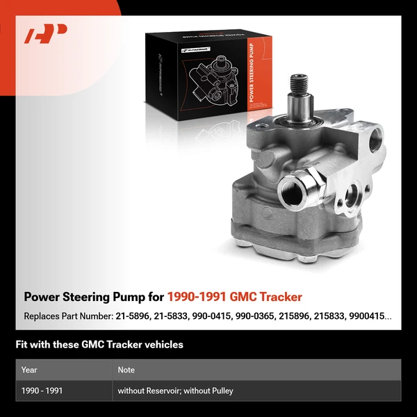 Power Steering Pump for 1990-1991 GMC Tracker