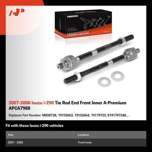 2007-2008 Isuzu i-290 Tie Rod End Front Inner A-Premium APCA7988