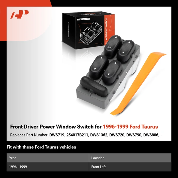 Front Driver Power Window Switch for 1996-1999 Ford Taurus