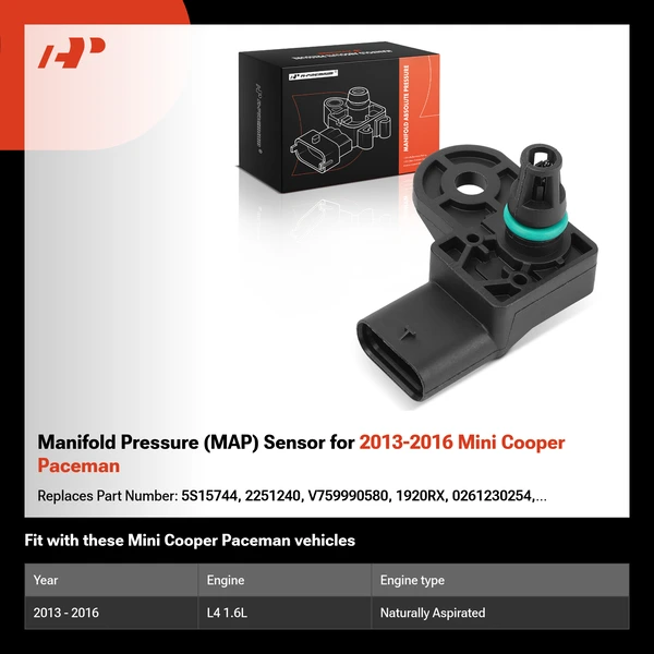 Manifold Pressure (MAP) Sensor for 2013-2016 Mini Cooper Paceman