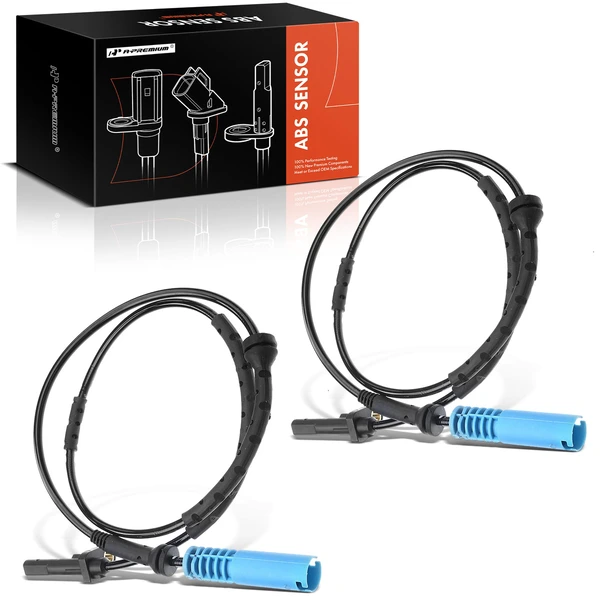 2 Pcs Rear Driver & Passenger ABS Wheel Speed Sensor for BMW E61 530xi 06-07 535xi