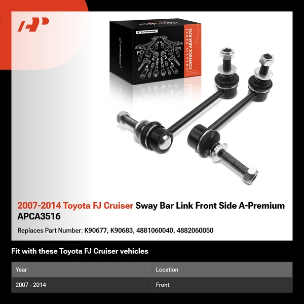 2007-2014 Toyota FJ Cruiser Sway Bar Link Front Side A-Premium APCA3516