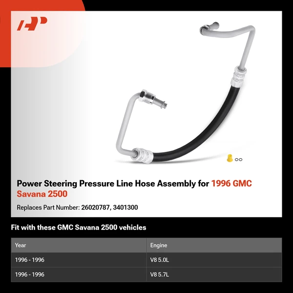 Power Steering Pressure Line Hose Assembly for 1996 GMC Savana 2500