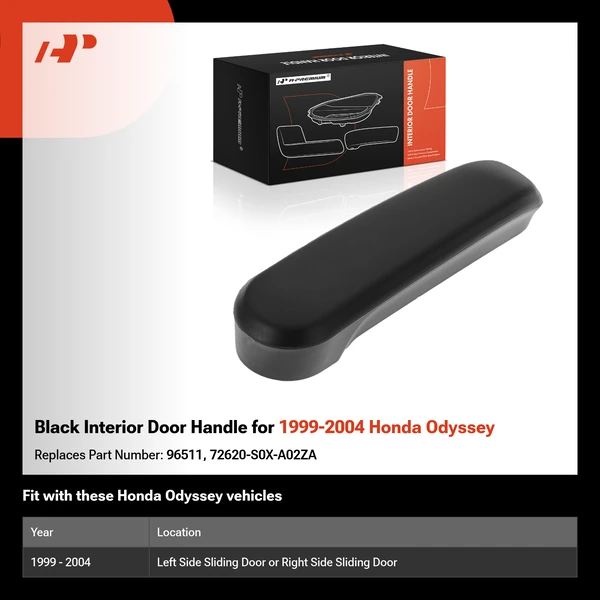 Black Interior Door Handle for 1999-2004 Honda Odyssey
