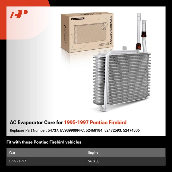 AC Evaporator Core for 1995-1997 Pontiac Firebird