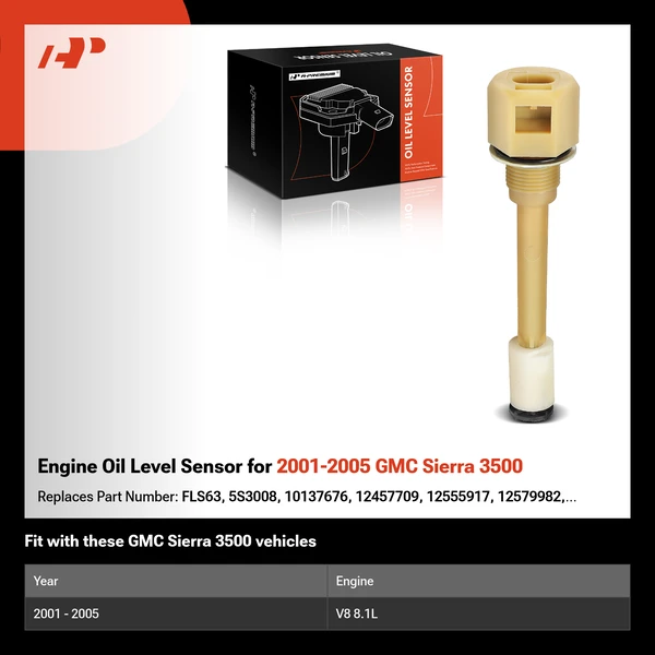 Engine Oil Level Sensor for 2001-2005 GMC Sierra 3500