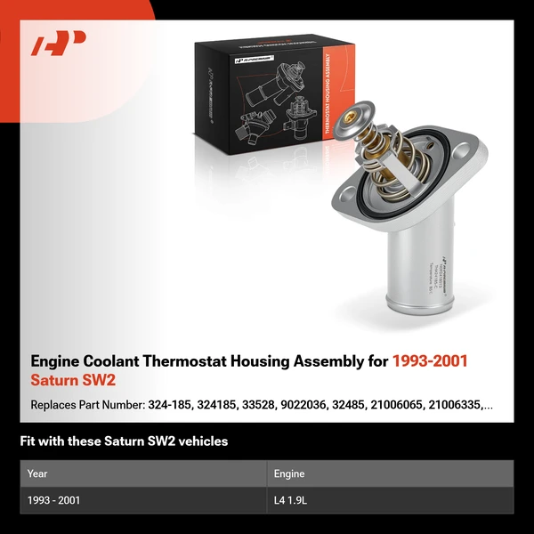 Engine Coolant Thermostat Housing Assembly for 1993-2001 Saturn SW2