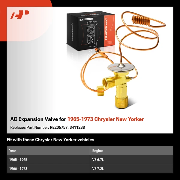 AC Expansion Valve for 1965-1973 Chrysler New Yorker