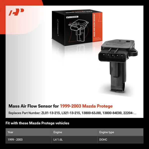 Mass Air Flow Sensor for 1999-2003 Mazda Protege