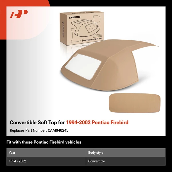 Convertible Soft Top for 1994-2002 Pontiac Firebird