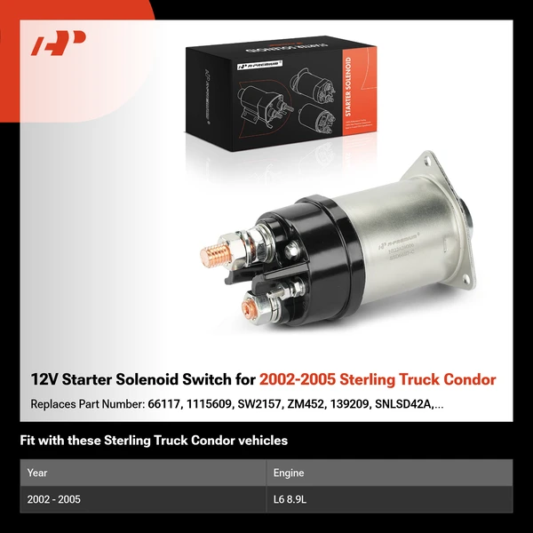 12V Starter Solenoid Switch for 2002-2005 Sterling Truck Condor