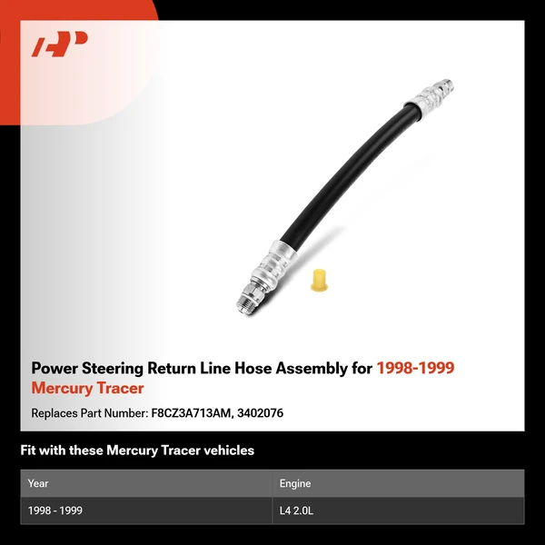 Power Steering Return Line Hose Assembly for 1998-1999 Mercury Tracer
