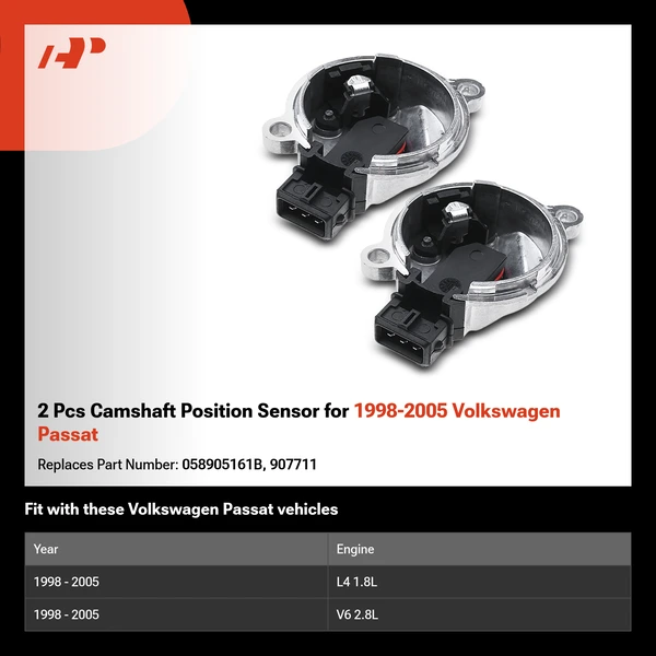 2 Pcs Camshaft Position Sensor for 1998-2005 Volkswagen Passat